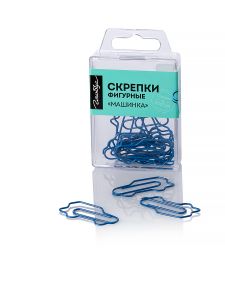 Скрепки - машинка 40 мм 12 шт. (синие)