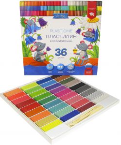 Пластилин 36 цветов серия "КЛАССИЧЕСКИЙ" (720 грамм)